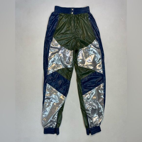 AIELLO By Frankies Bikinis Luminescent Track Pants Women XS Colorblock - Picture 1 of 8